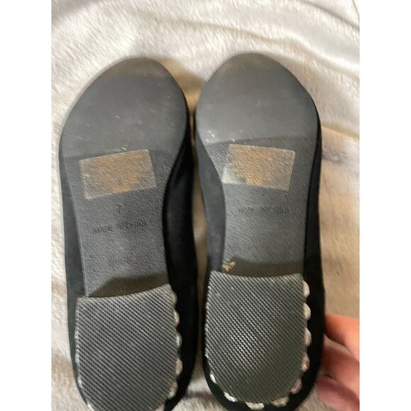 Womens Cushion Walk Almond Toe Flats by Avon Black Size 7 Rhinestones - Picture 5 of 9